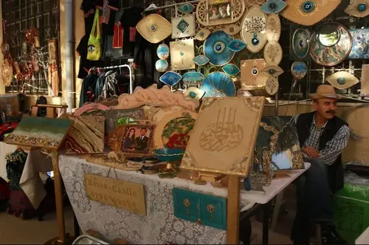 Outdoor market in Amman