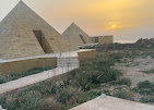Panorama in dead sea view with sunset