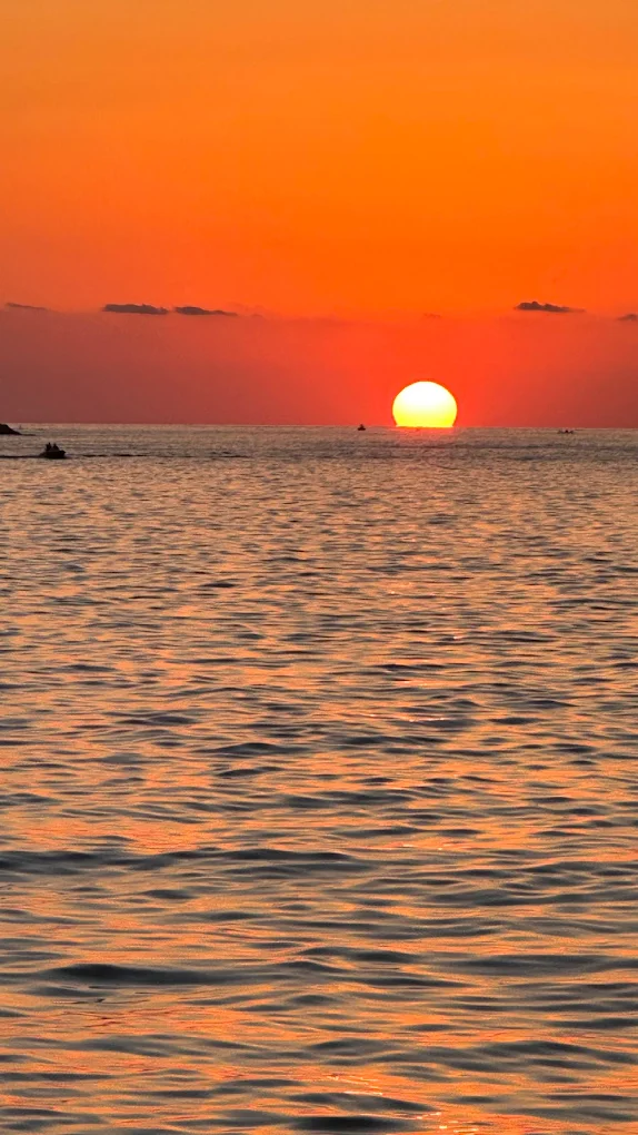 dead sea with sunset view